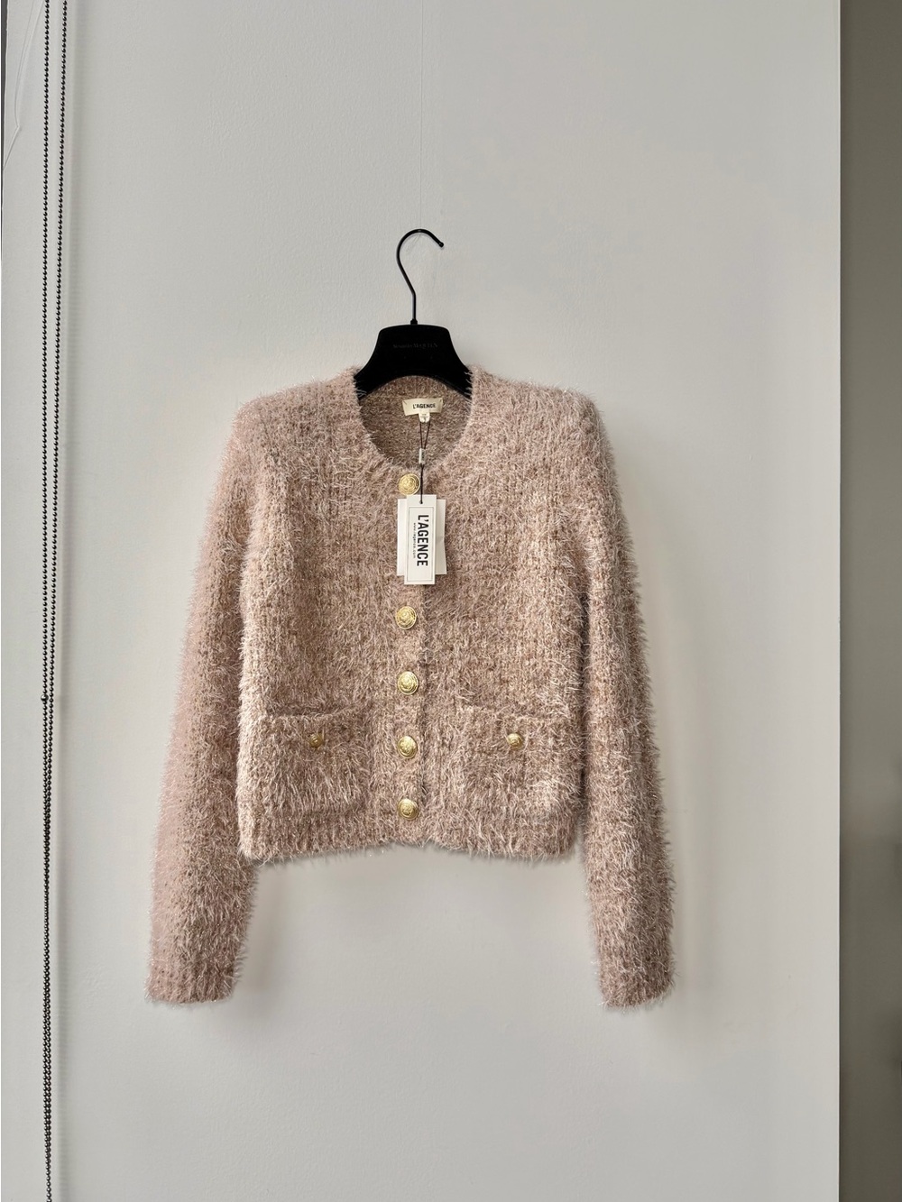 L'AGENCE Una Cardigan - Dusty Pink Multi